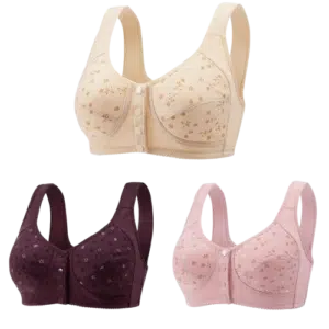 3 Pcs Front Button Bra